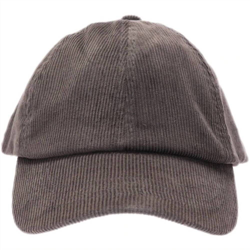 NEW CC BEANIES women's corduroy pony tail hat in gray